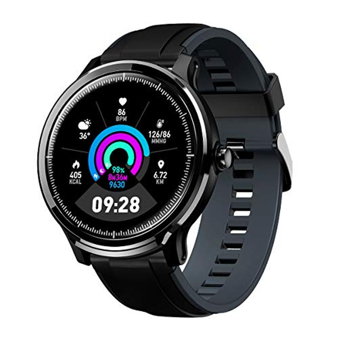 Social GOKOO Bluetooth Smartwatch Hombre Reloj Inteligente Impermeable IP68 Actividad Monitor Pulsómetro Compatible con Android y iOS Regalo del Día del Padre