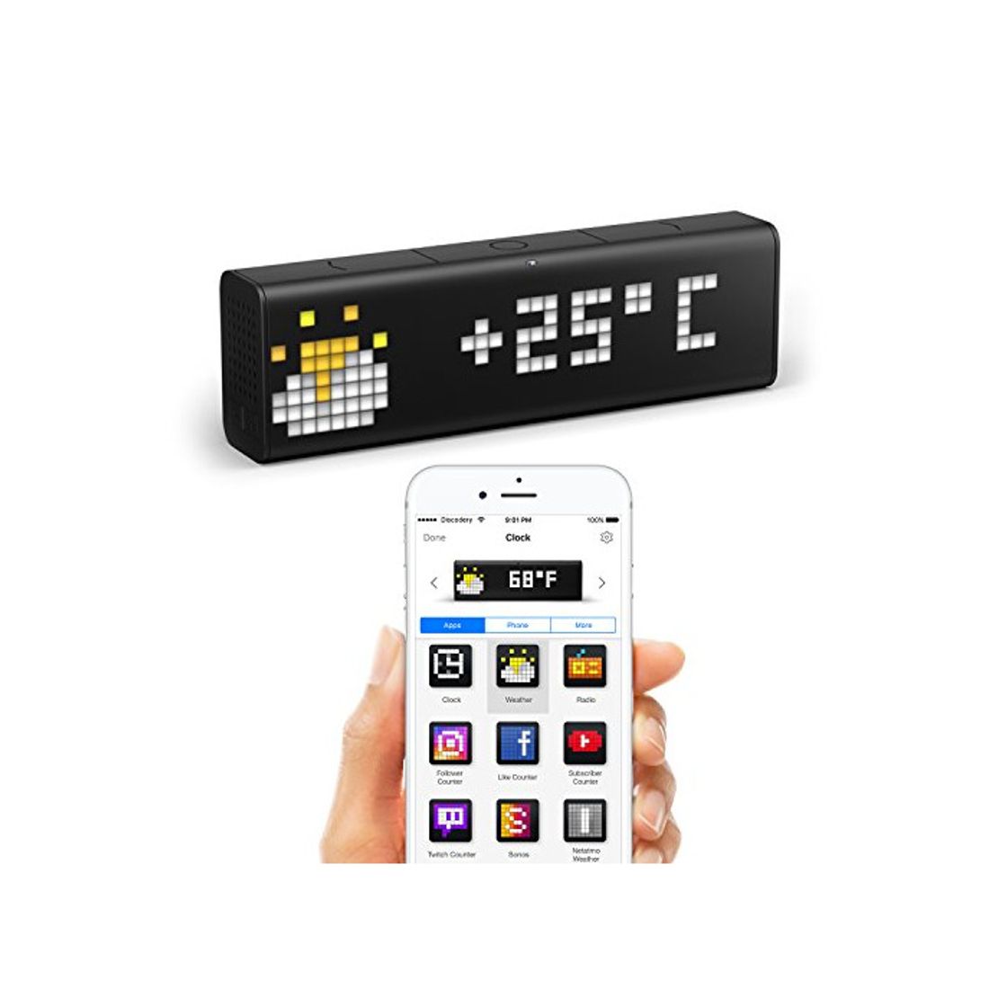 Social Reloj Wi-Fi de LaMetric Time para un hogar Inteligente