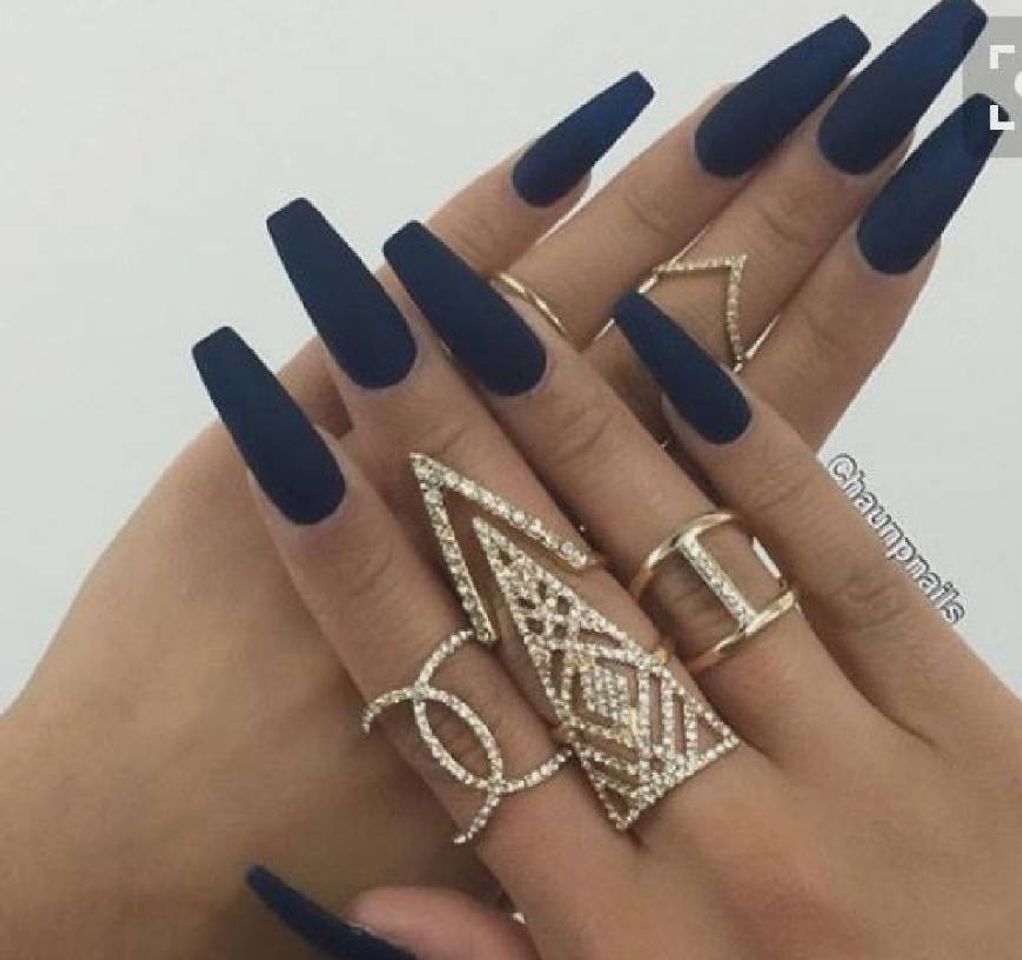 Moda Dark blue nails