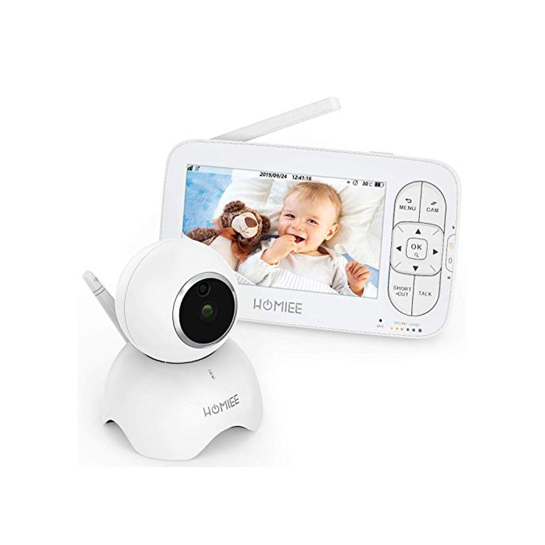 Products HOMIEE Baby Monitor con Cámara Video Baby Monitor 720P Inalámbrico Pantalla Digital