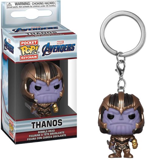 Funko- Pocket Pop Keychain: Avengers Endgame: Thanos Collectible Figure, Multicolor, Talla única