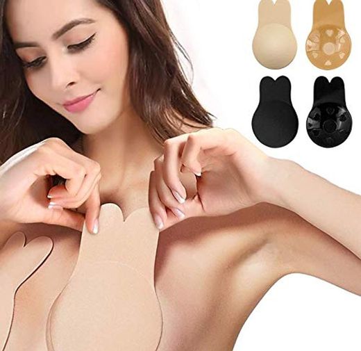 JFan Sujetador Invisible Coneja para Mujer Silicona Push Up Sujetadores Adhesivos Invisibles