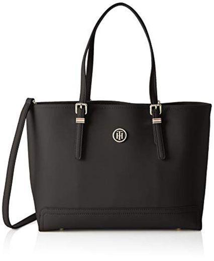 Tommy Hilfiger Poppy Tote, Bolso totes para Mujer, Negro