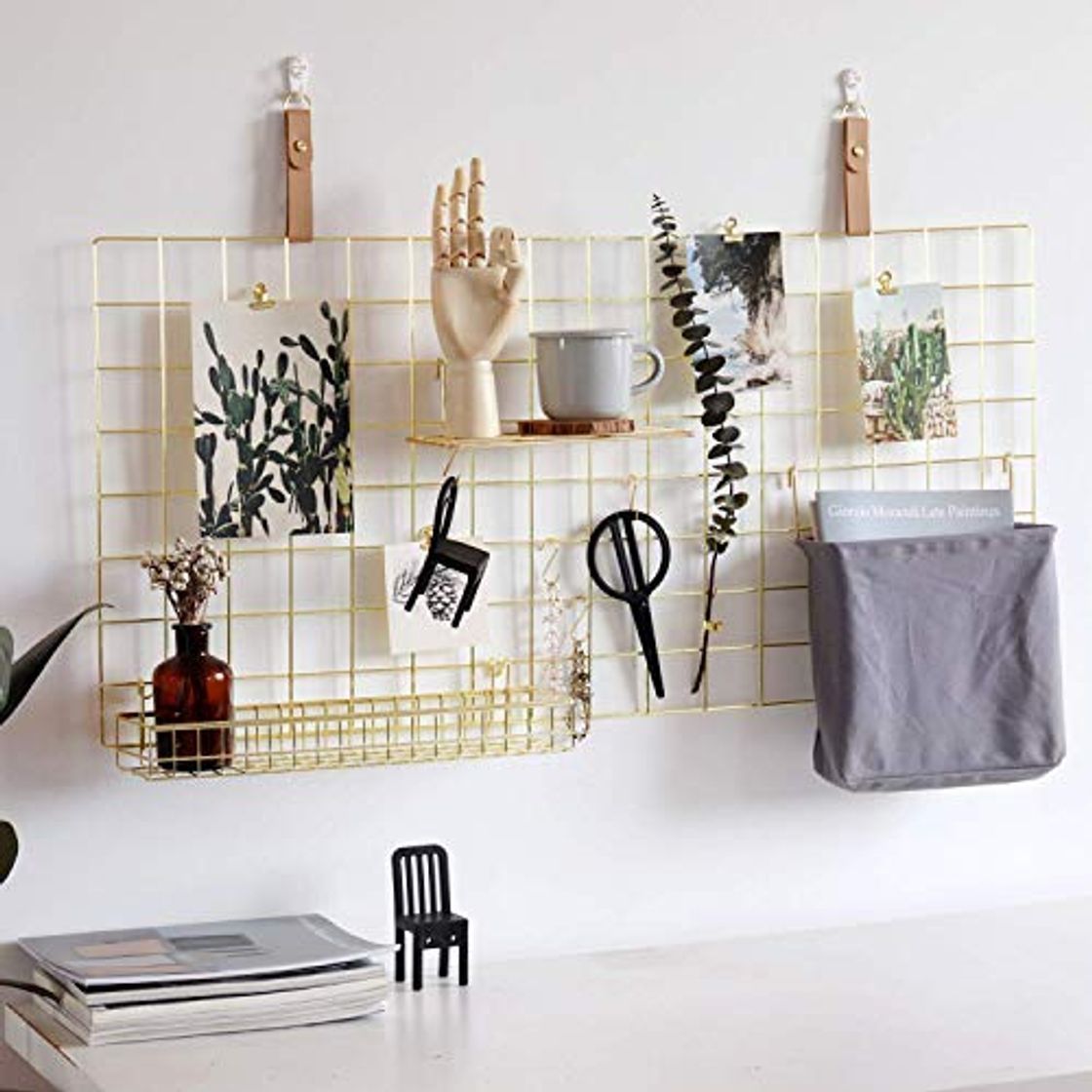 Social WUZILIN - Estante de Rejilla de Pared para Manualidades, de Hierro, para