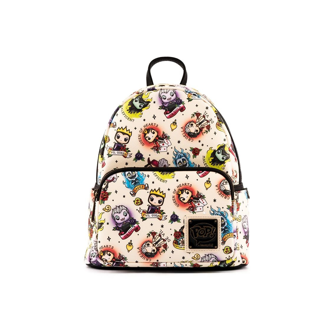 Moda DISNEY VILLAINS TATTOO AOP MINI BACKPACK    LOUNGEFLY