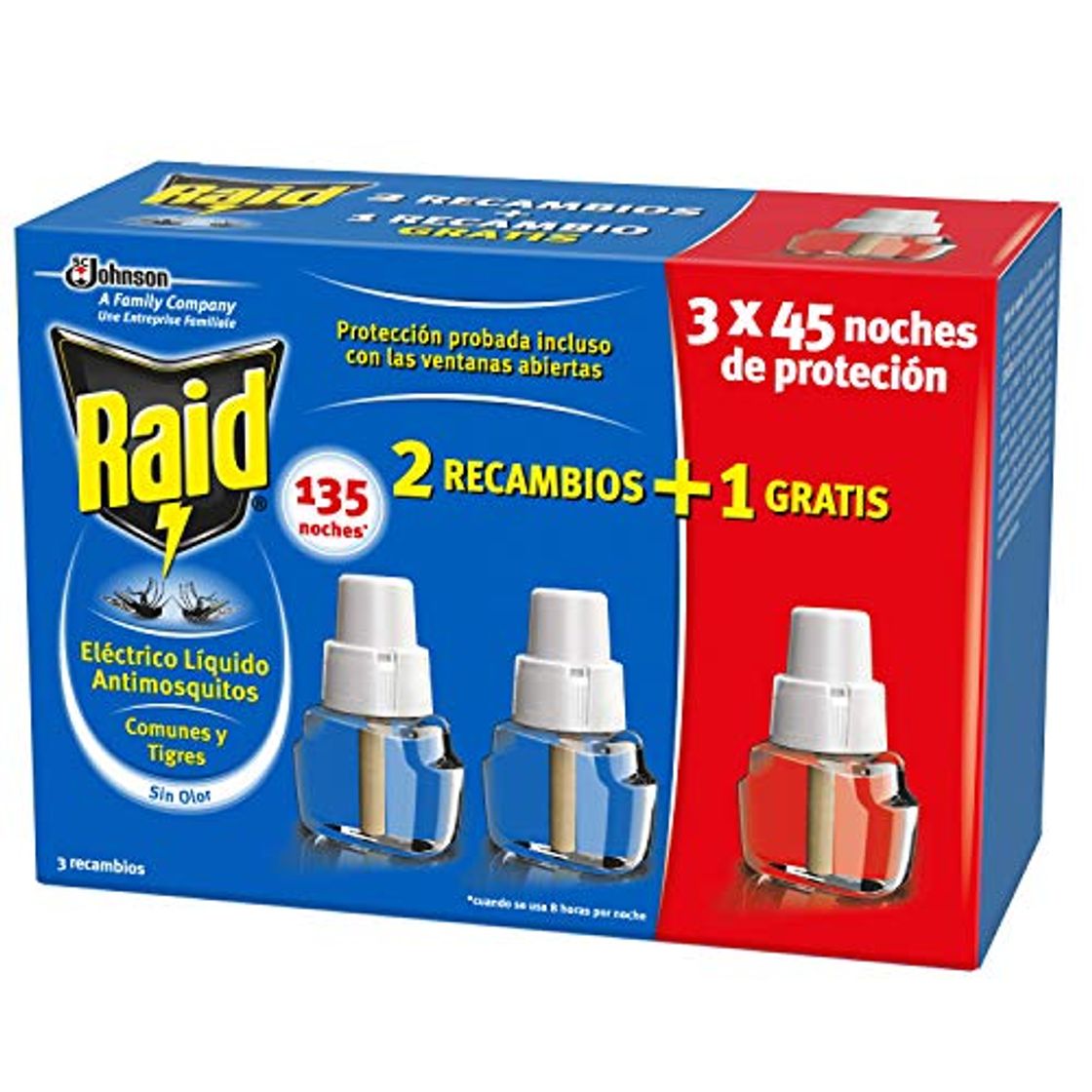 Products Raid - Recambio para Difusor Eléctrico Anti Mosquitos Comunes y Tigre 135