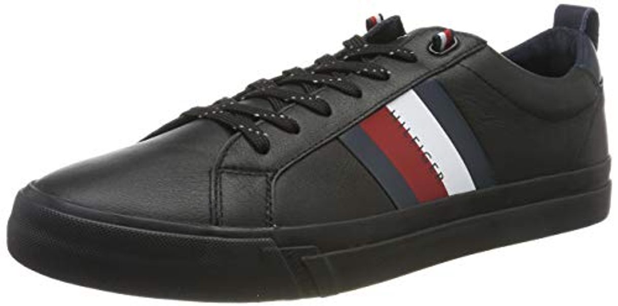 Fashion Tommy Hilfiger Flag Detail Leather Sneaker