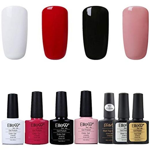 Elite99 Esmalte de Uñas Semipermanente Uñas de Gel UV LED Kit de