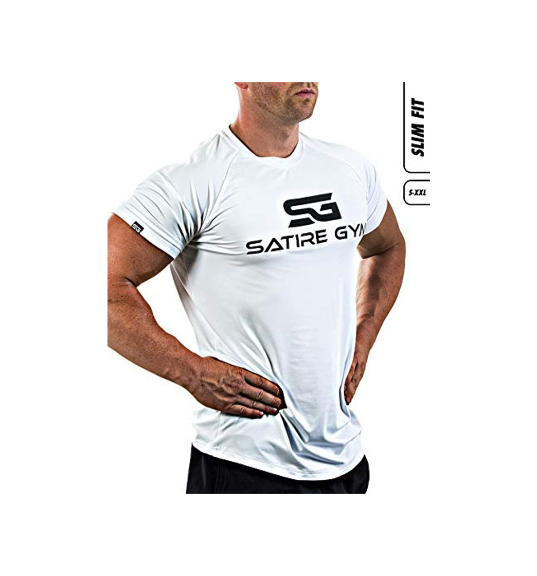 Producto Satire Gym Camiseta de Fitness para Hombre - Ropa Deportiva Funcional -