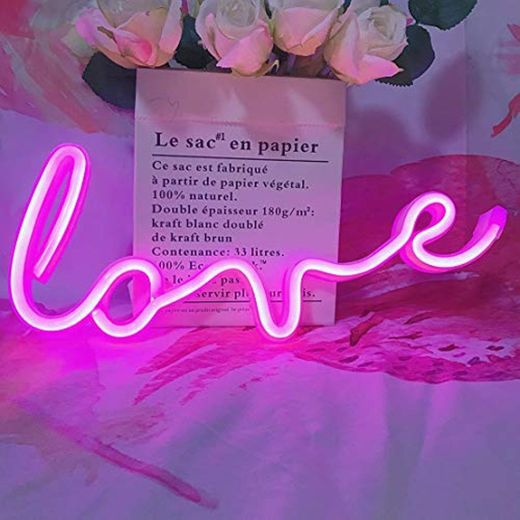 Letreros de amor de neón Art Light LED Love Kids Letrero decorativo