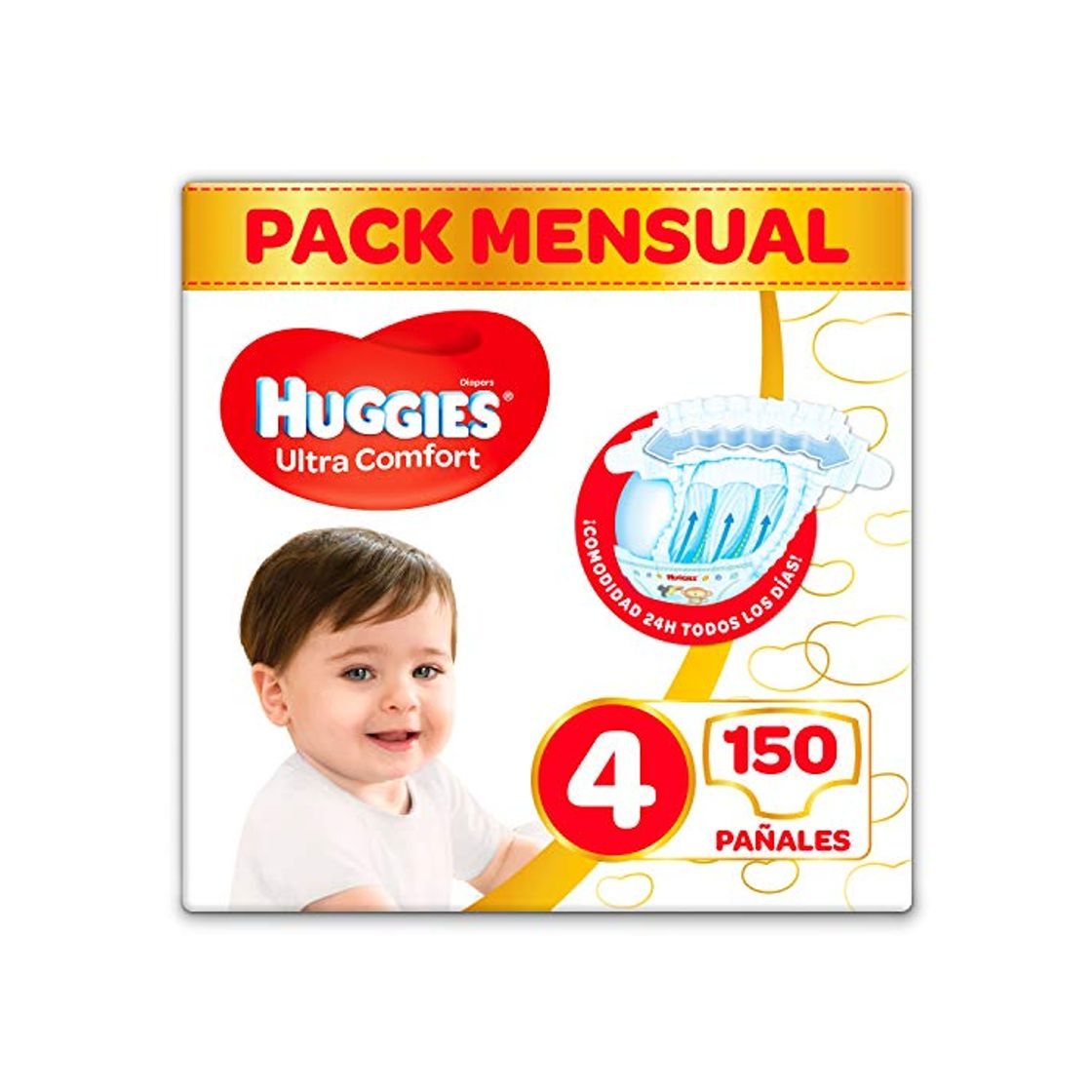 Belleza Huggies Ultra Comfort Pañales Talla 4