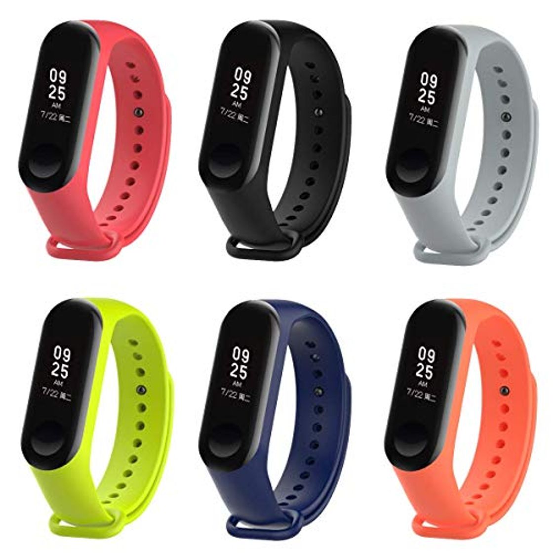Social Correa de Reloj para Xiaomi Mi Smart Band 4, Correa de Silicona