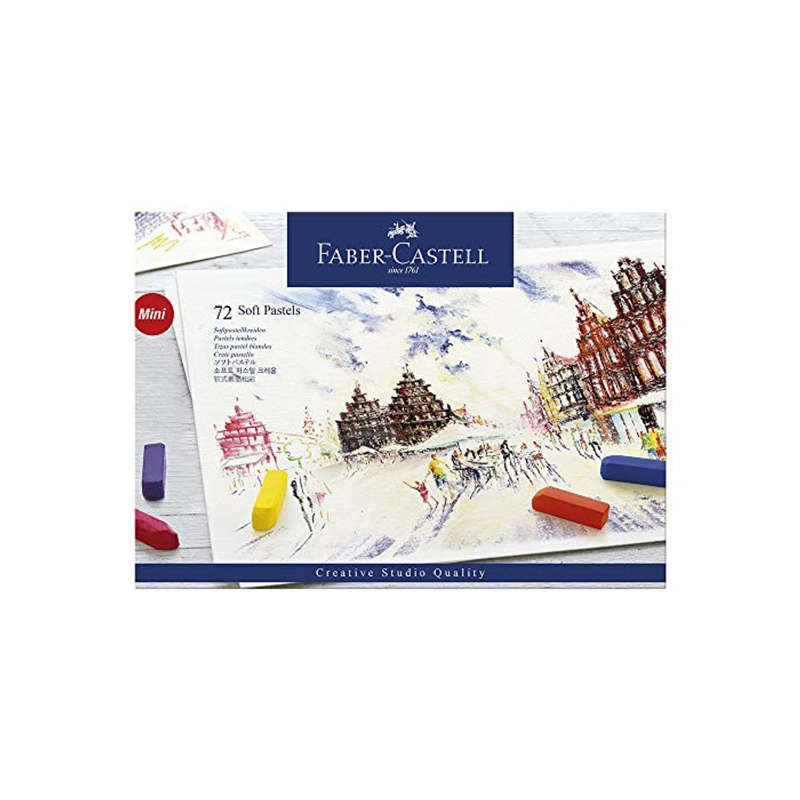Social Faber-Castell 128272 - Estuche de cartón con 72 tizas pastel