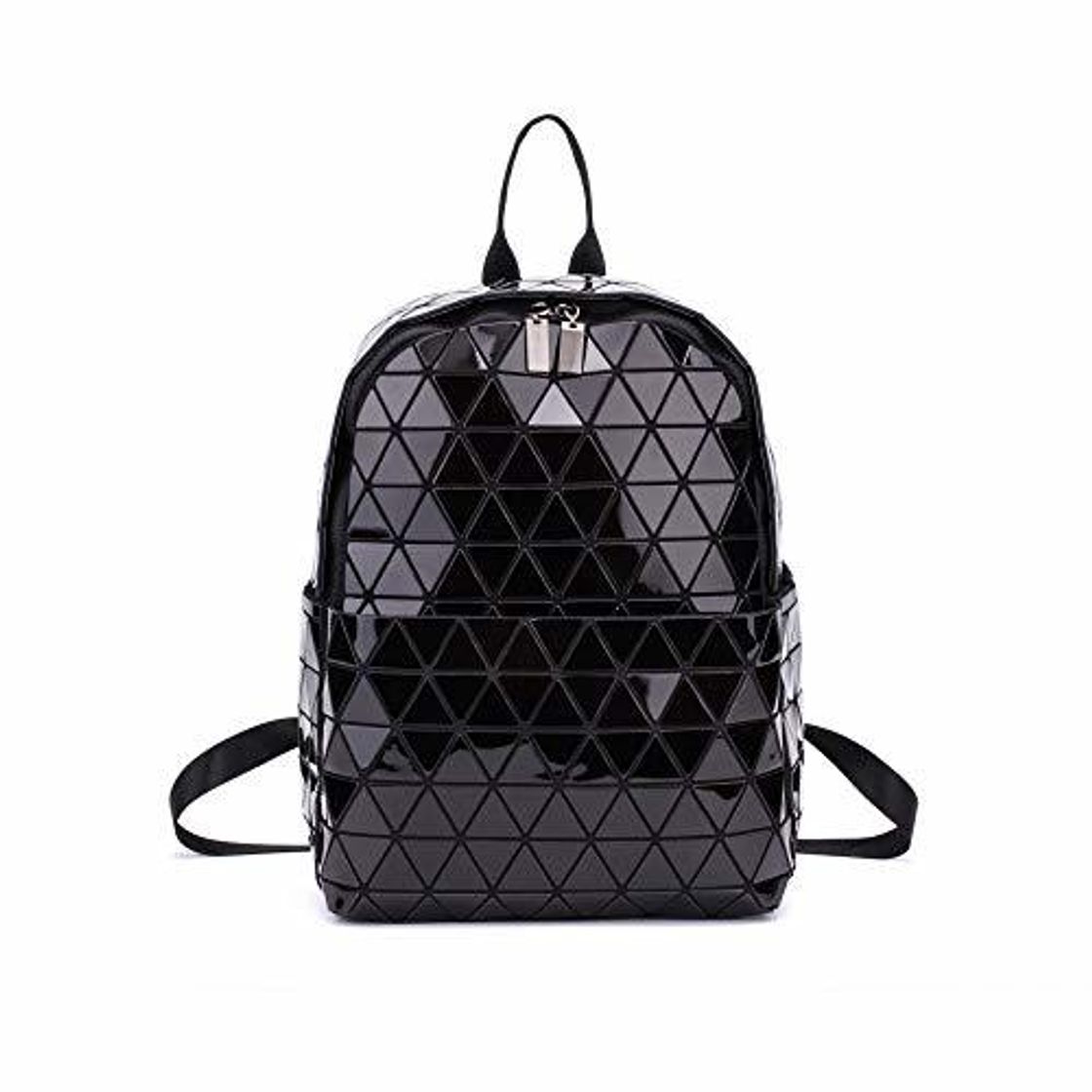 Product BSTLY Mochila bolso de hombro geométrico rómbico PU charol brillante hombres y