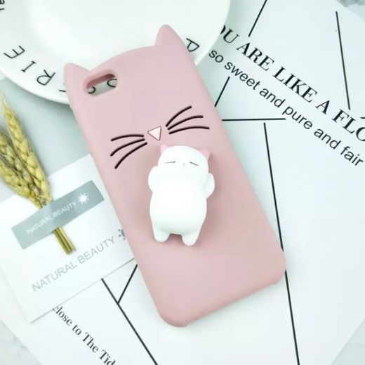 Carcasa con gato Squishy 3D iPhone 🐱📲