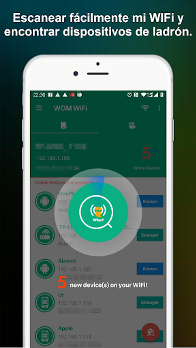 App ¿Quien utiliza mi WiFi? - Escáner de red 