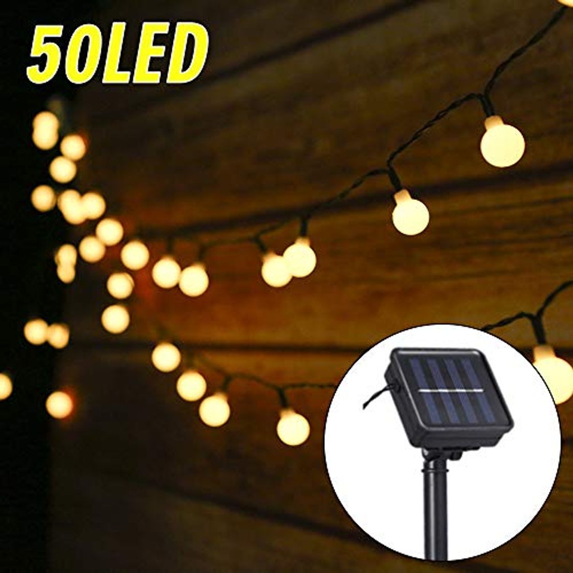 Product Guirnalda Luces Exterior Solar,Tomshine 50LED 6.9m Cadena de Luces bolas led decorativas,IP44