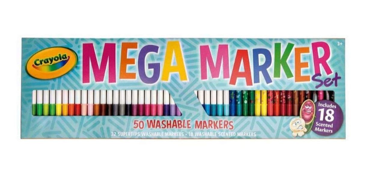 Fashion Plumones Crayola Mega Marker Set (50 washable markers).