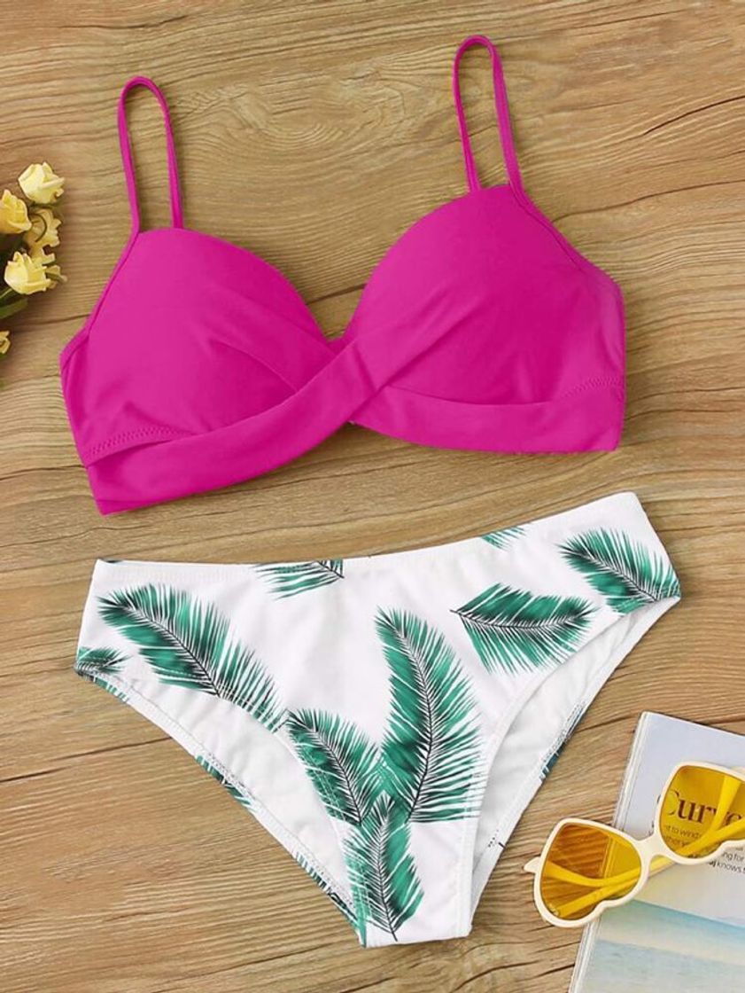 Products Palm Print Bikini Swimsuit