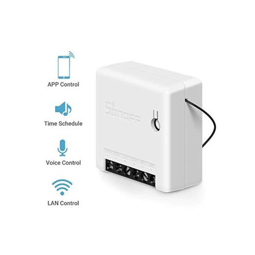 SONOFF Mini Smart Switch Interruptor de Control Remoto DIY para Electrodomésticos Funciona