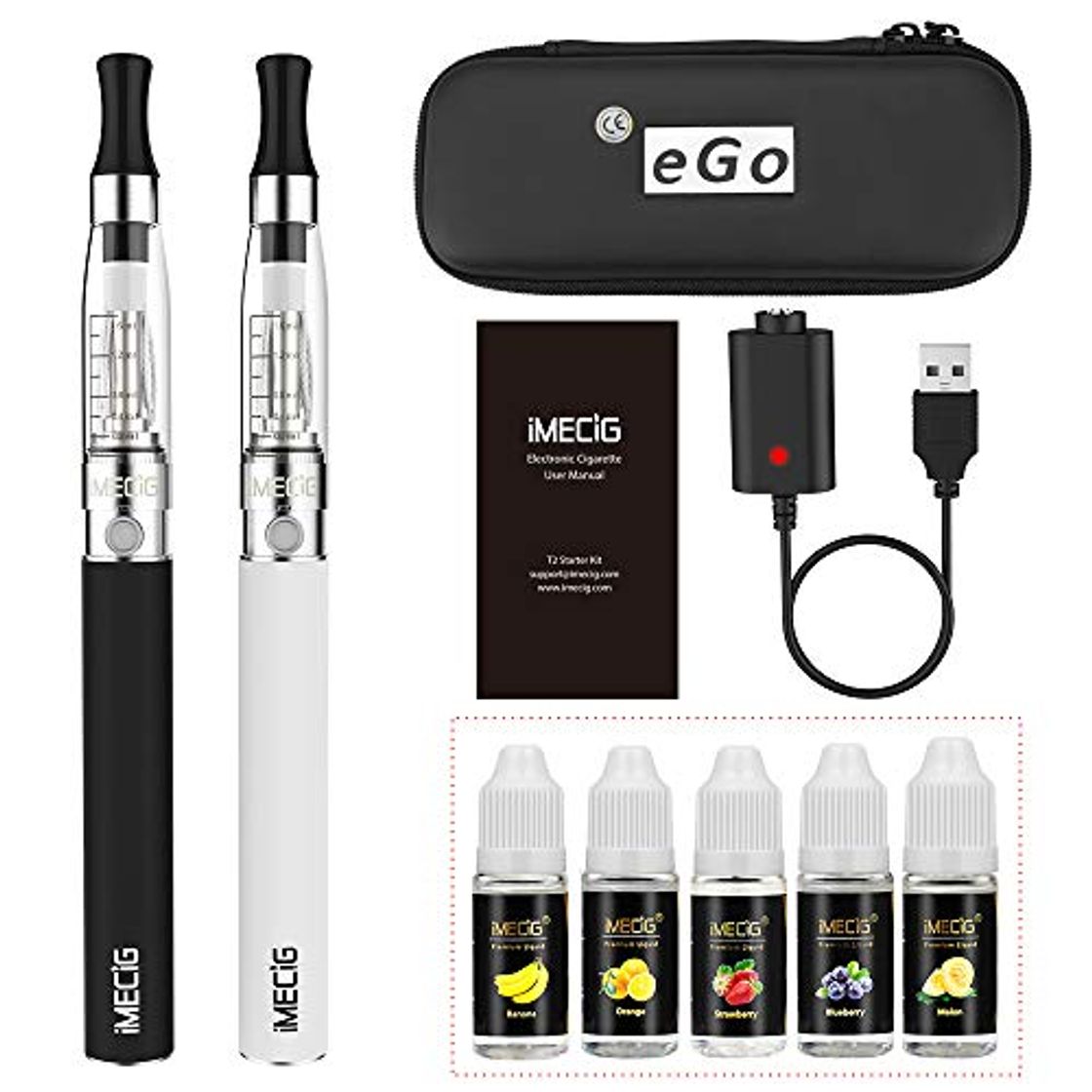 Social Cigarros Electronicos IMECIG Complete Cigarro Electronico Vaporizador Vape 2 * 1100mAh Vaporizador