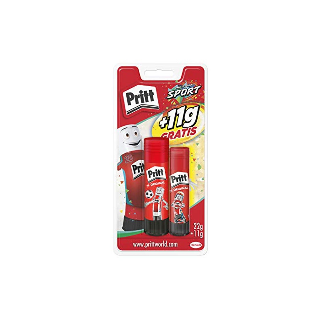 Social Pritt Barra de pegamento de rápida adhesión, sin disolventes, pack 22 gr