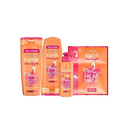 Elvive Dream Long Champú Reconstructor - 3 Recipientes de 370 ml -