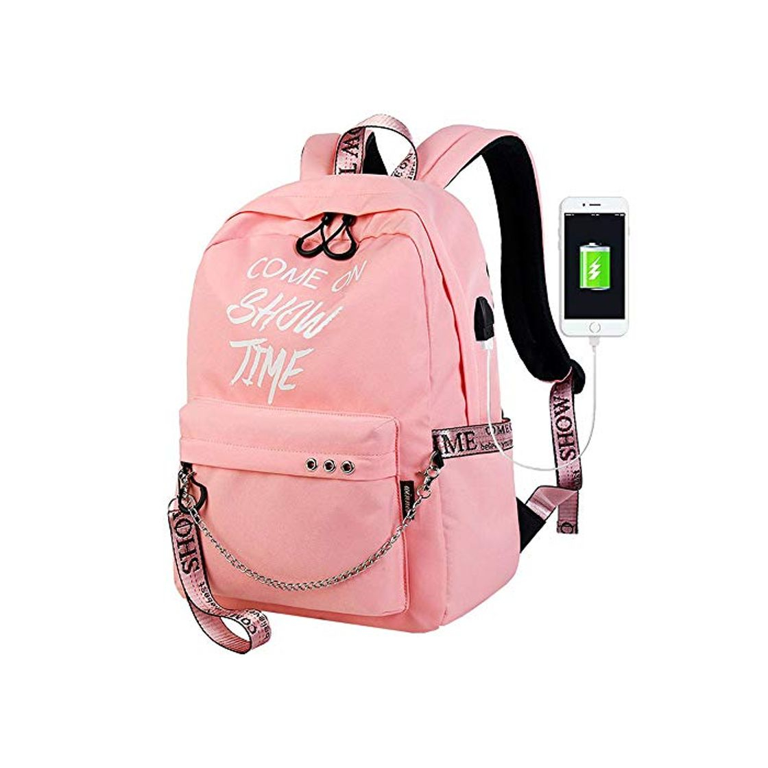 Social Luminoso Mochila Mujeres Escuela Bolsa Talega de Libros Escuela Mochila para Chicas