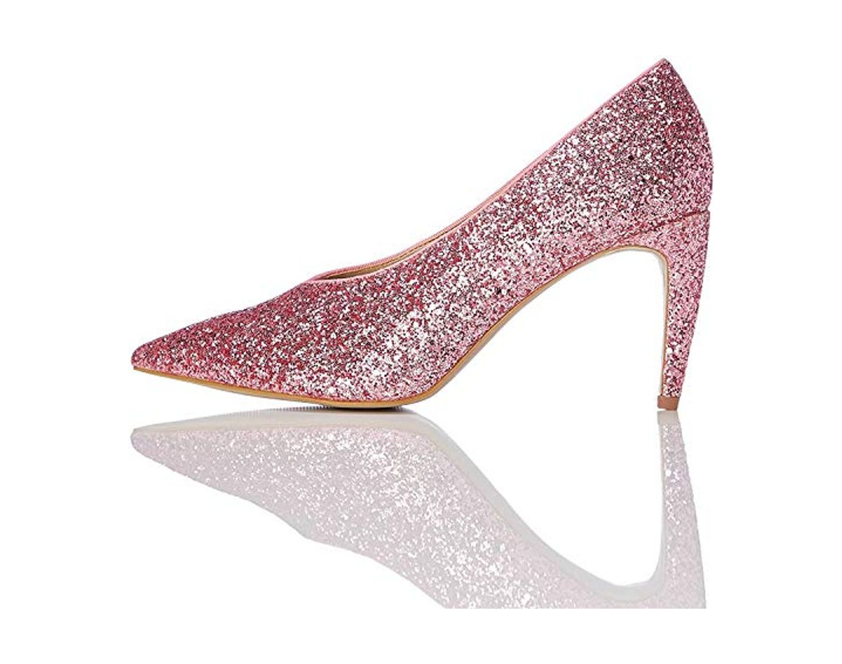 Social find. Zapatos de Brillantina Mujer, Rosa
