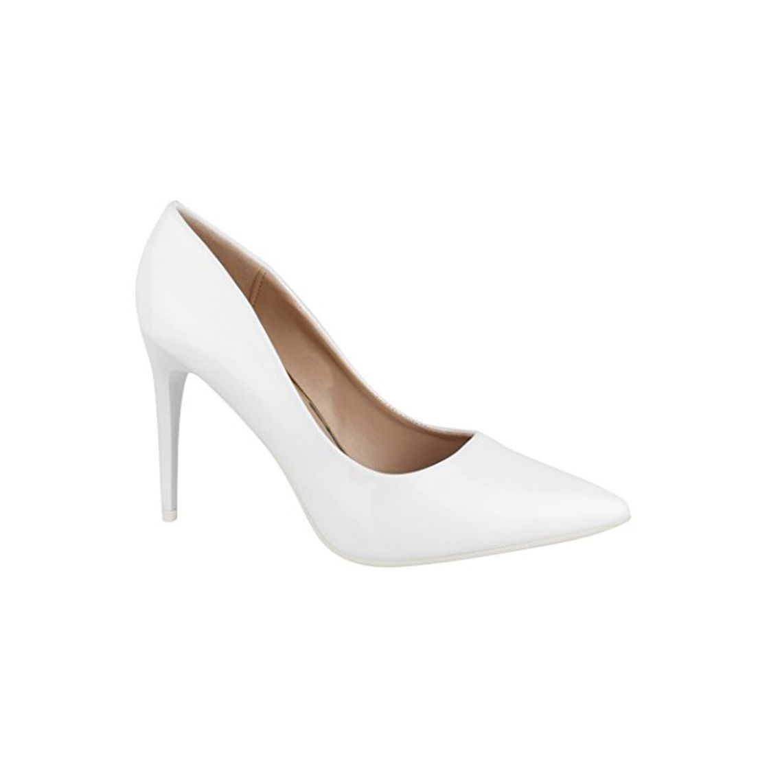 Social Elara Zapato de Tacón Alto para Mujer Puntiagudo Stiletto Chunkyrayan C-12 White-41
