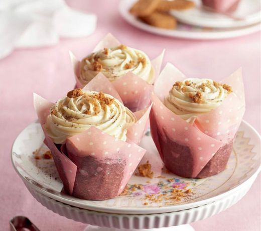 Cupcakes de chocolate con crema de café 