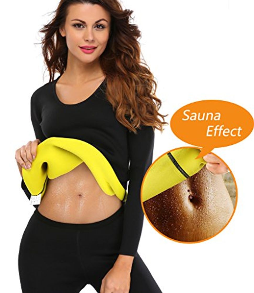 Product NOVECASA Camisa Sauna Manga Larga Shirt Trajes de Sauna Deportivos Mujer de