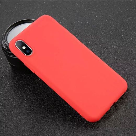 Carcasa silicona roja iPhone 🔴