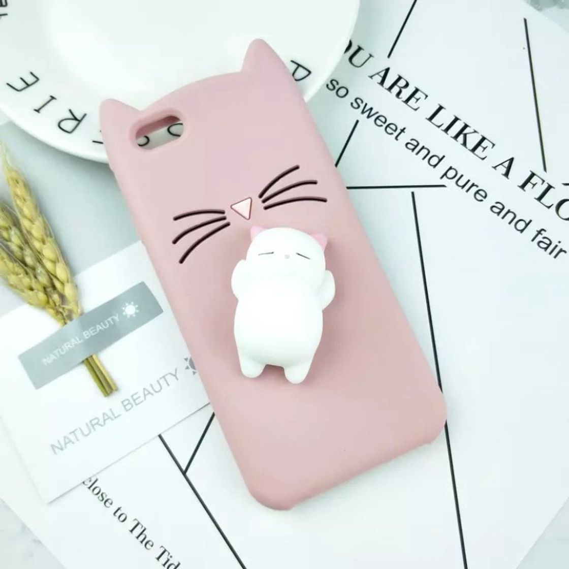 Fashion Carcasa con gato Squishy 3D iPhone 🐱📲