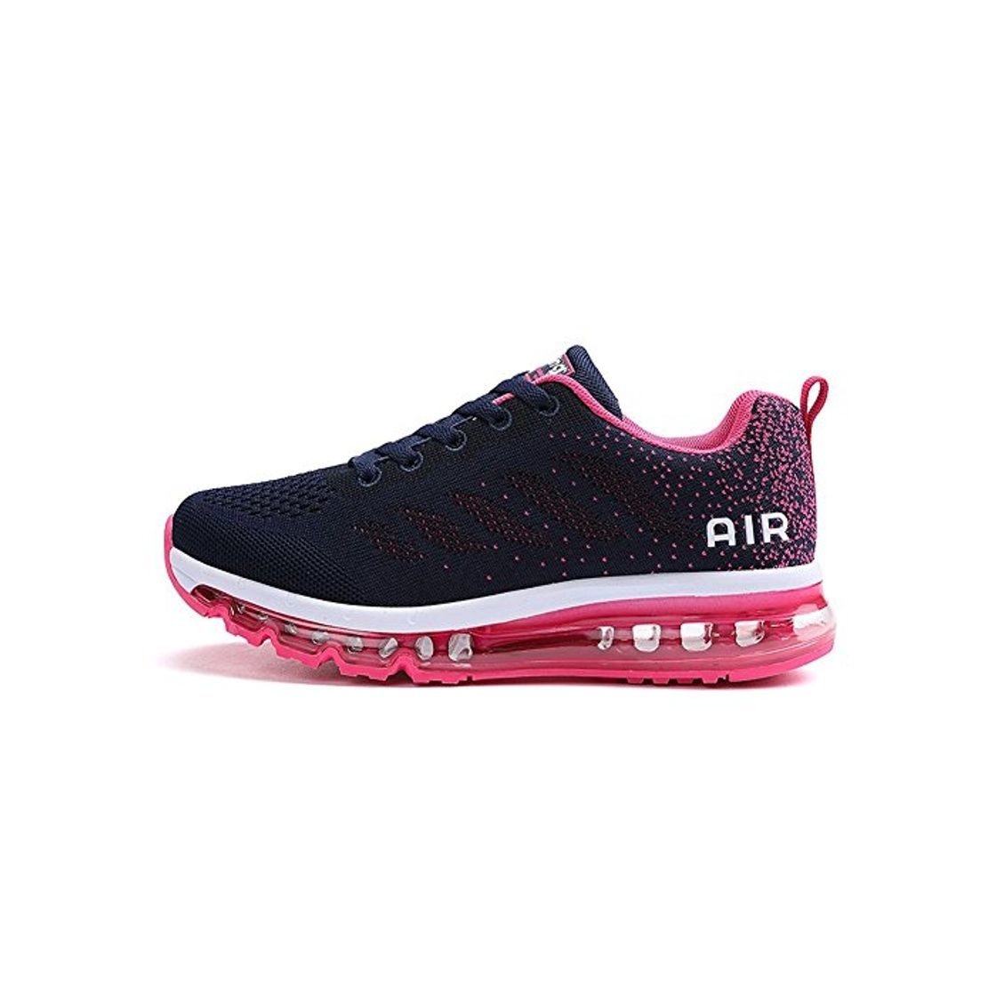 Products Air Zapatillas de Running para Hombre Mujer Zapatos para Correr y Asfalto Aire Libre y Deportes Calzado Unisexo Blue Plum 36