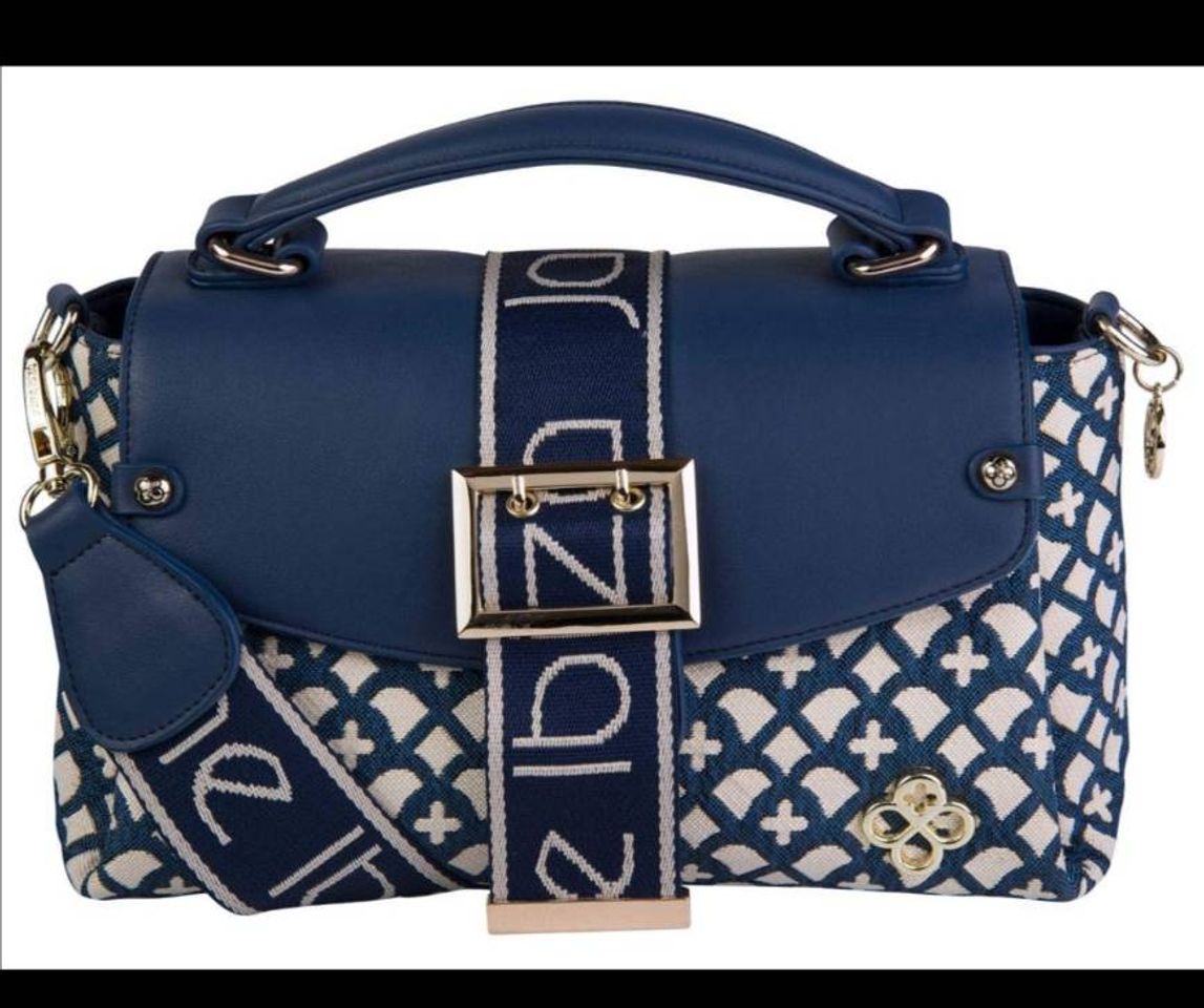 Moda Bolsa crossbody Jaime Ibiza broche azul marino con diseño gr