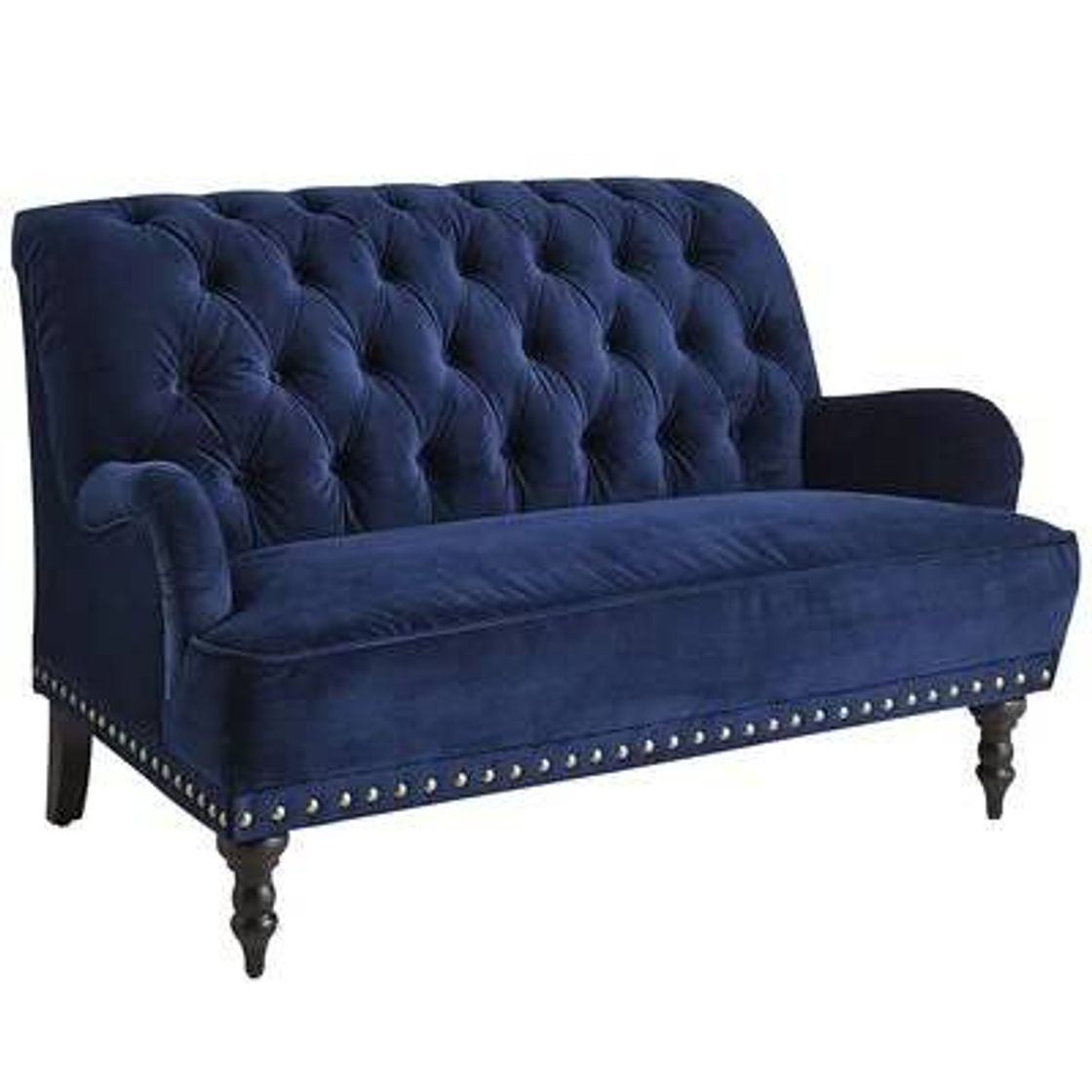 Fashion Loveseat Chas Velvet Navy Pier 1 Imports

