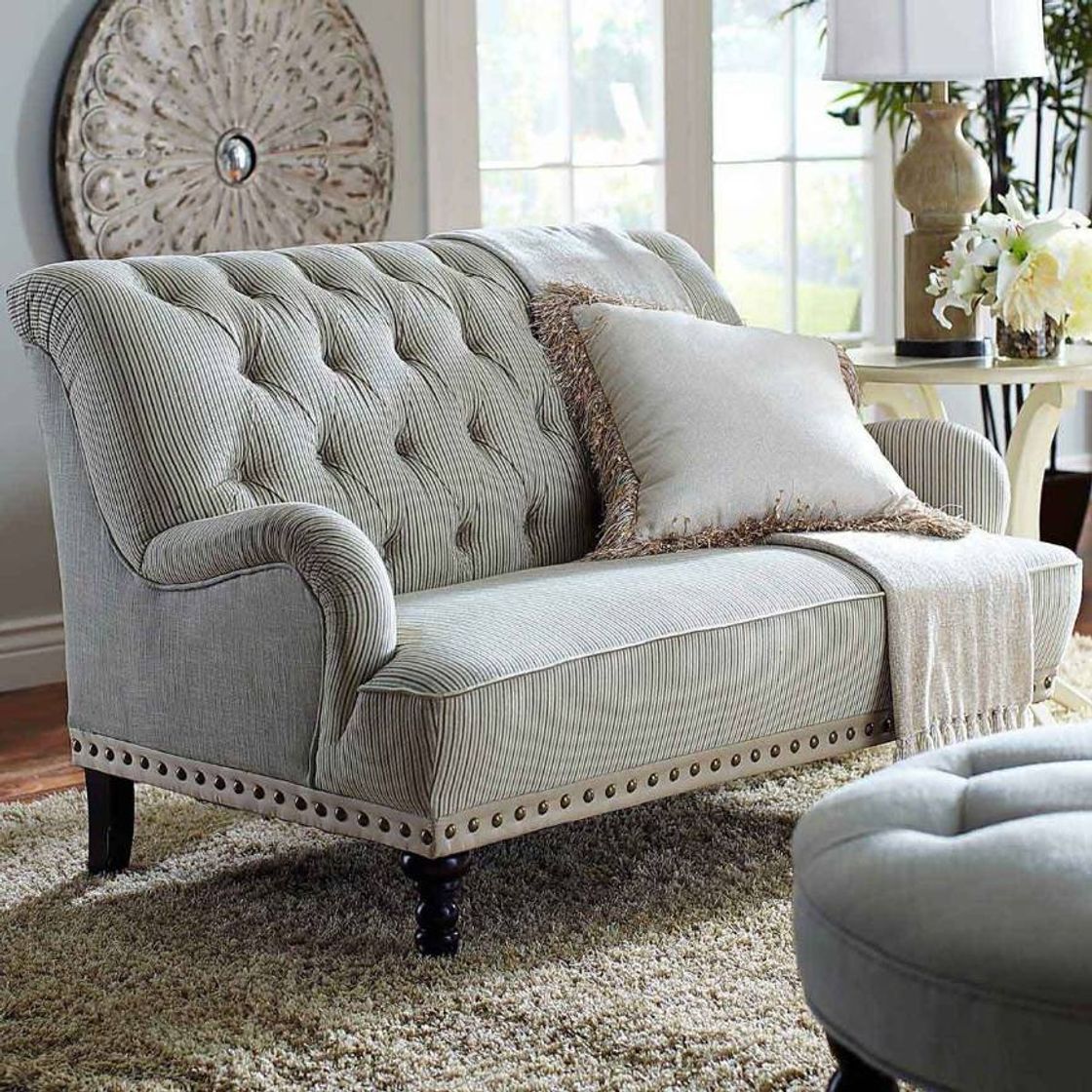 Fashion Loveseat Chas Seersucker Pier 1 Imports

