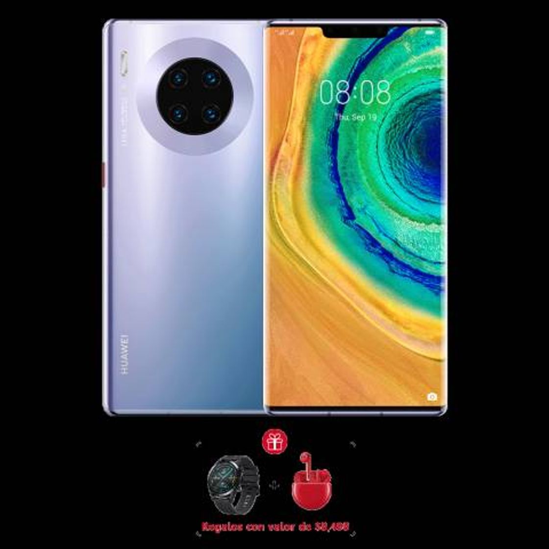 Moda HUAWEI MATE 30 PRO PLATA COSMOS- 4 CÁMARAS LEICA INCLUYENDO 