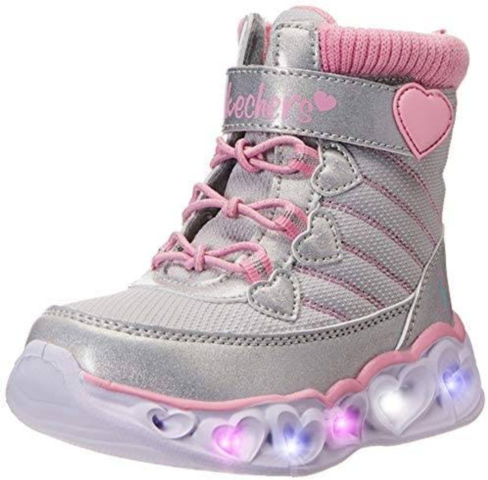 Moda Skechers 20287NGYPK110 Zapatillas de deporte para Niñas, Gri