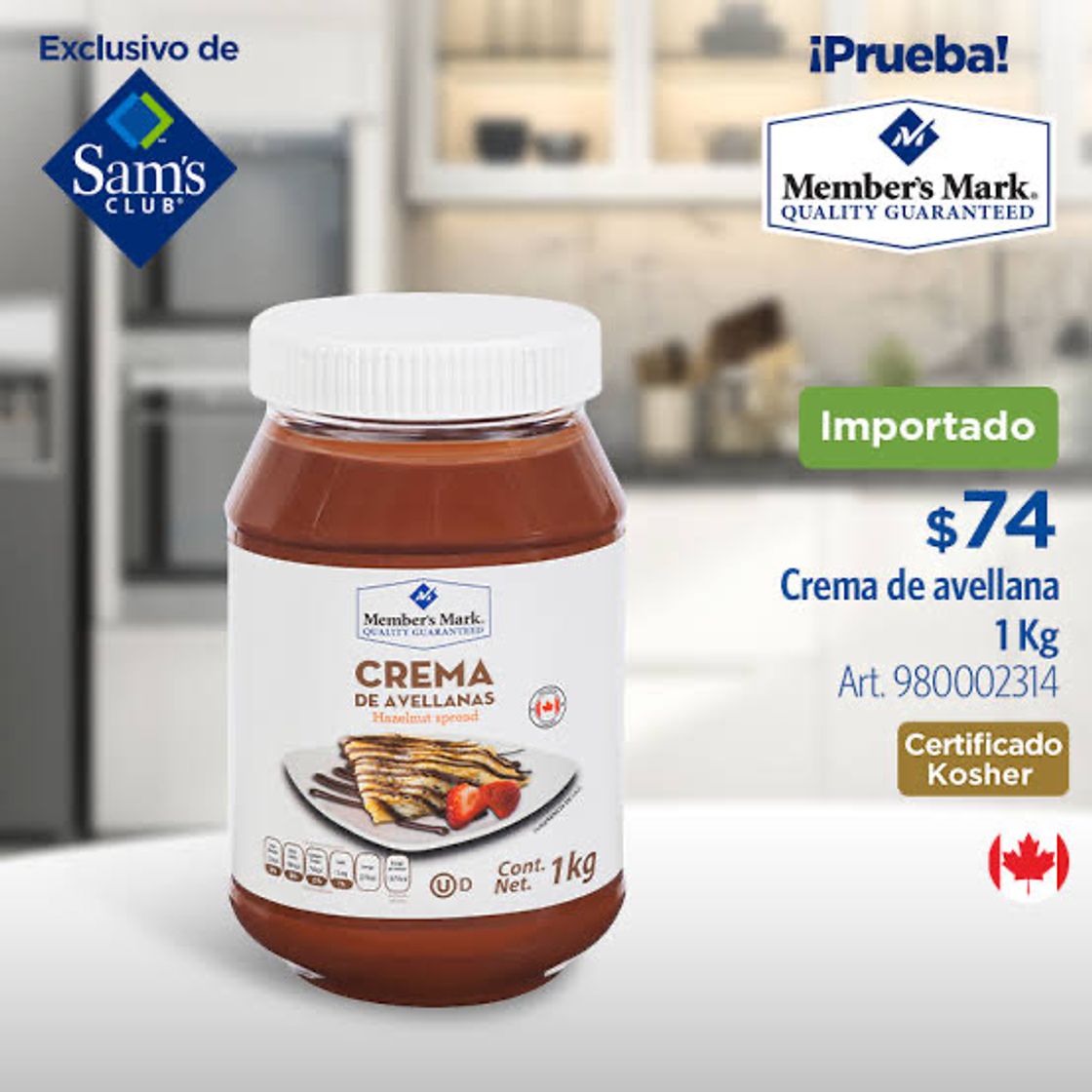 Producto Crema de avellanas Members Mark