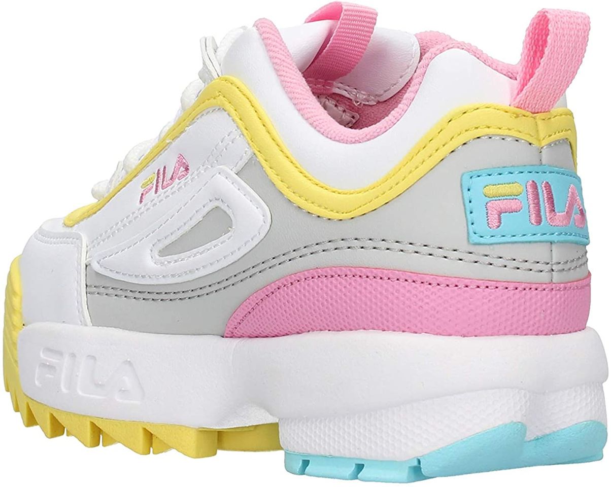 Social Zapatos de niña FILA Disruptor CB JR en Cuero Blanco 1010850