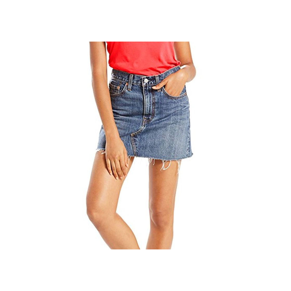 Social H HIAMIGOS Falda Vaquera Mujer Mezclilla Midi A-lìnea Skirt