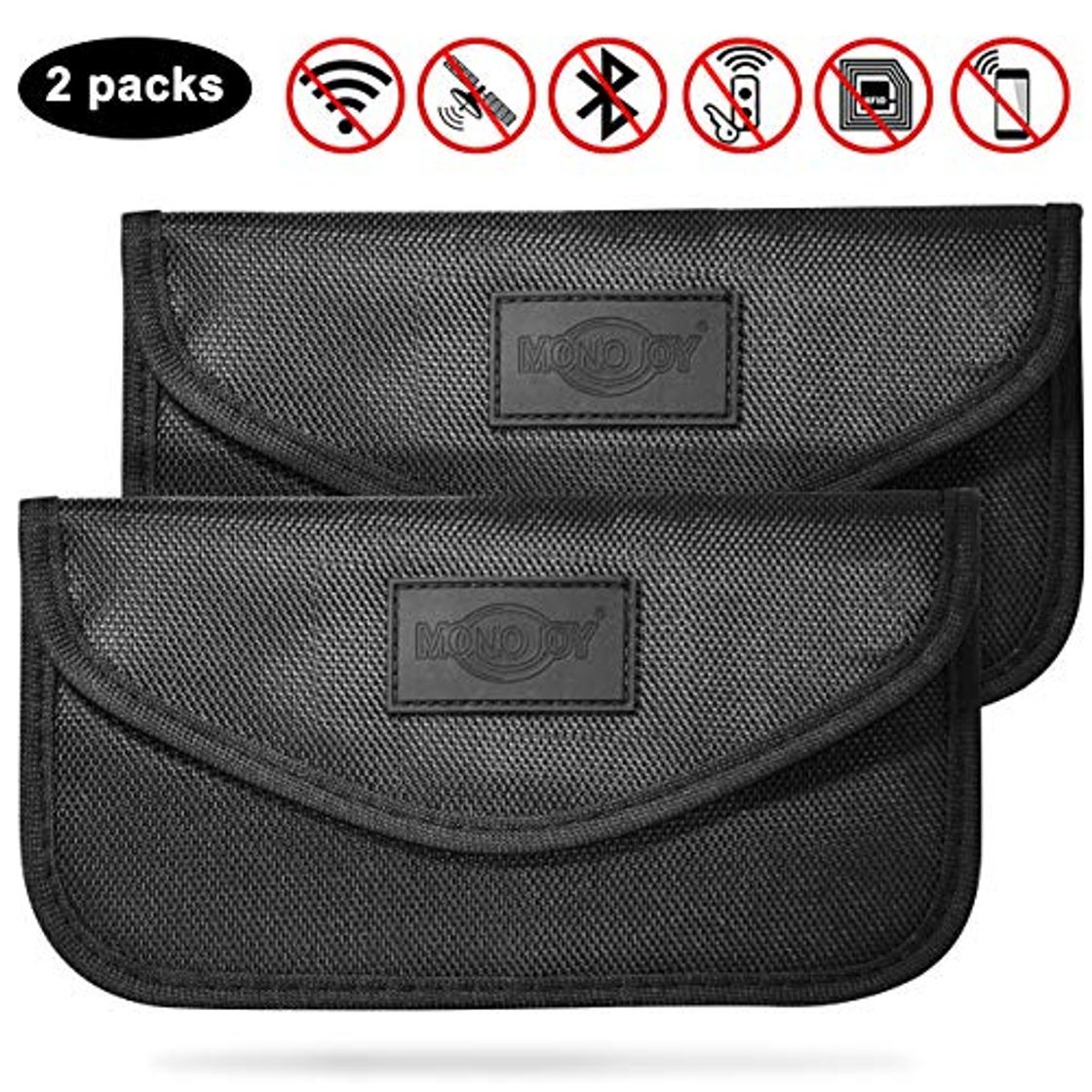 Producto MONOJOY 2 bolsas grandes de Faraday, bolsa de bloqueo de señal para