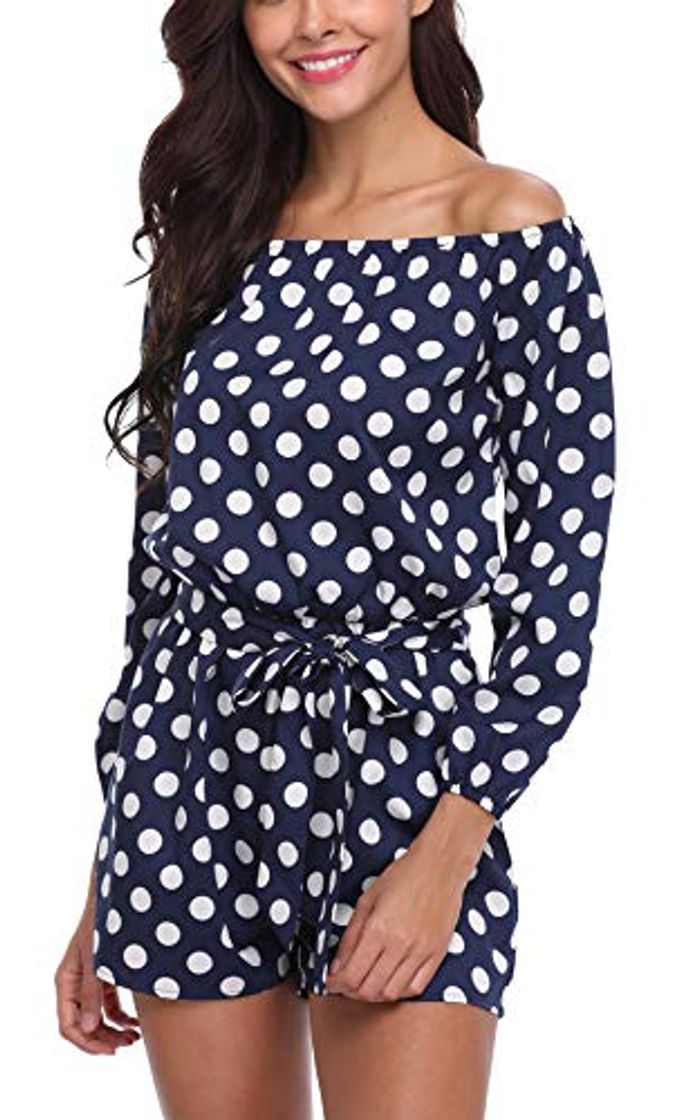 Social MISS MOLY Mujer Mono Jumpsuits Elegante Fuera del Hombro Bodysuit Verano Pantalones