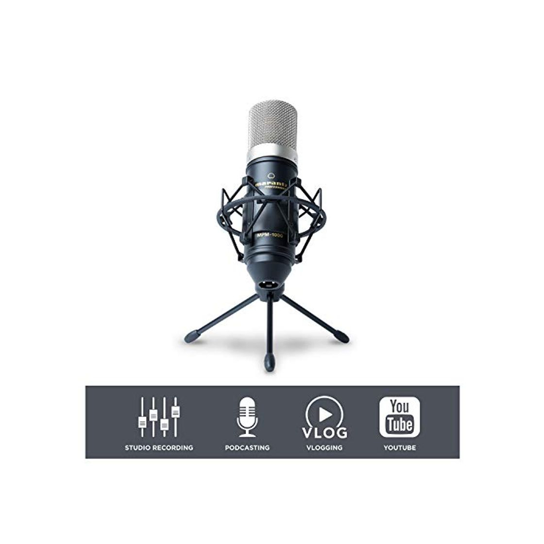 Social Marantz Professional MPM-1000 - Мicrófono de condensador para grabaciones de estudio con