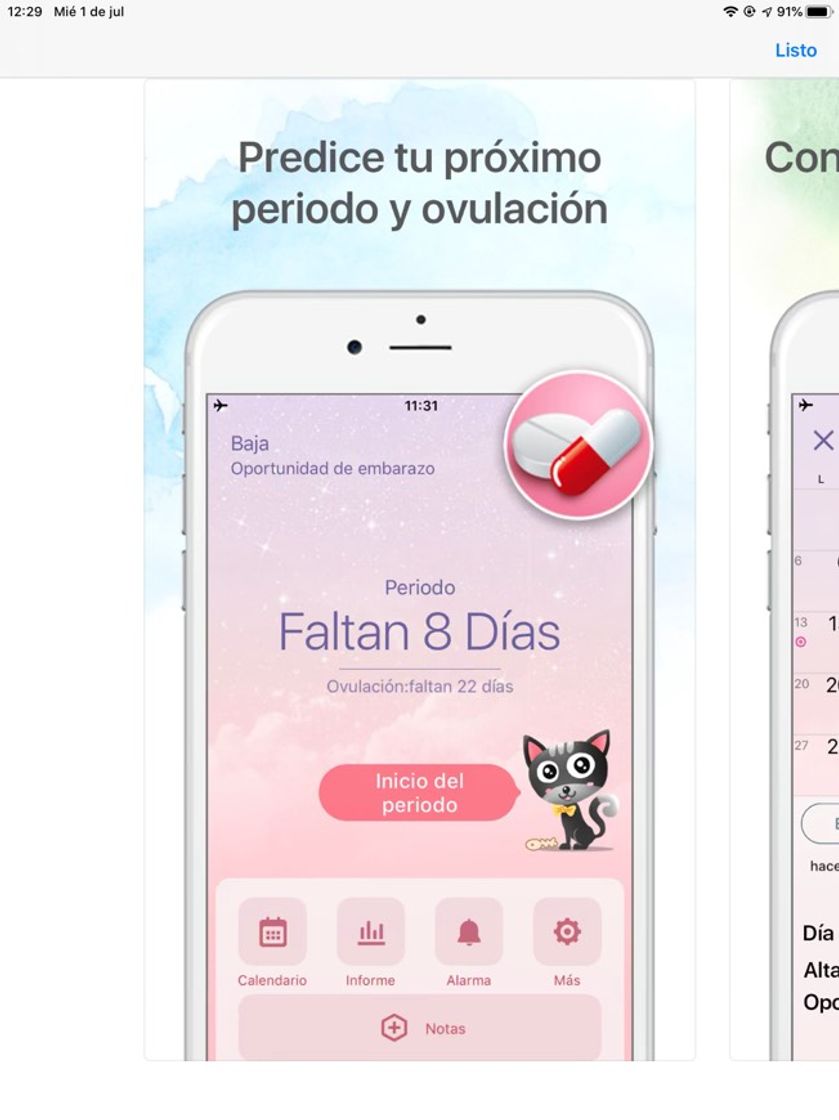 Aplicaciones ‎Periodo Calendario Menstrual en App Store y Android 