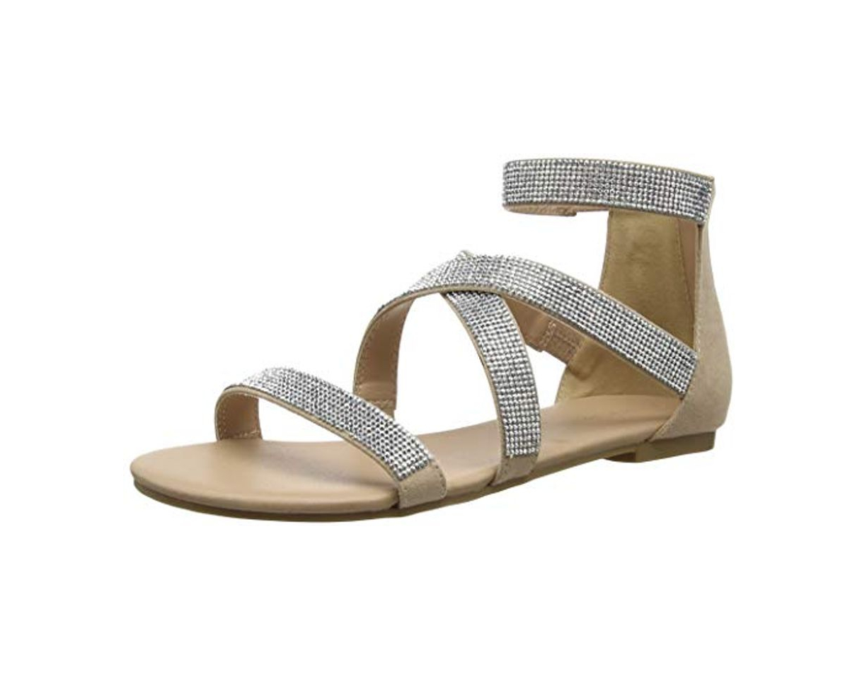 Products New Look Hazy, Sandalias de Punta Descubierta para Mujer, Beige