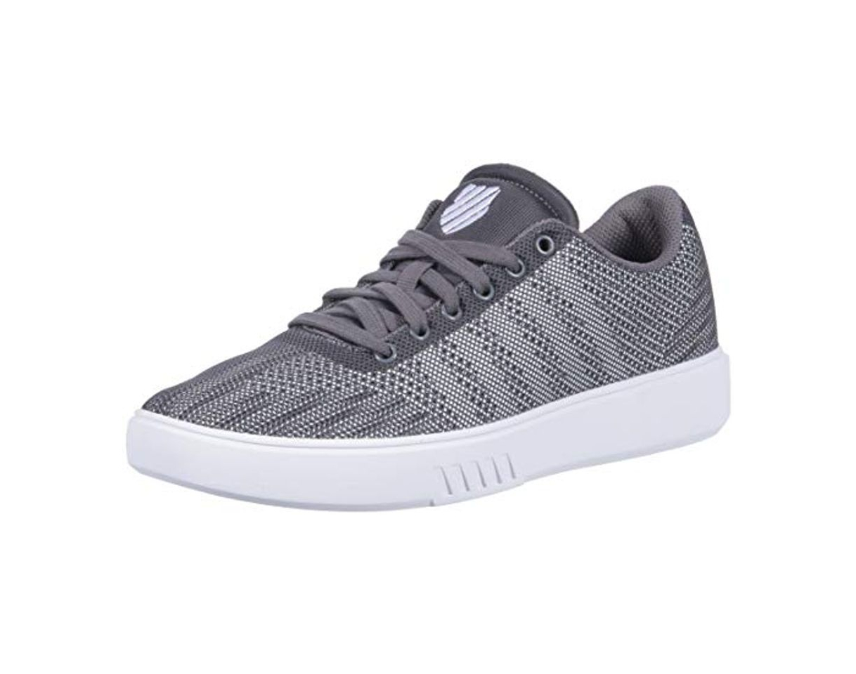 Fashion K-Swiss Men's Court Addison NT Sneaker, Charcoal