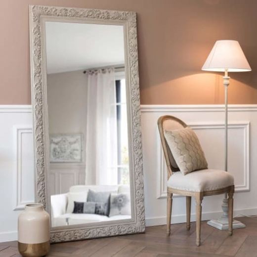 Espejo de paulonia beis grisáceo 90x180 Alienor | Maisons du Monde